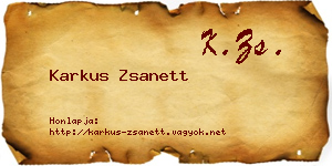 Karkus Zsanett névjegykártya